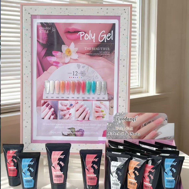 Poly gel color chart and product display